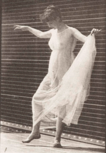 Woman in dress dancing (1887)