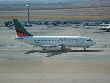 A Zambian Airways Boeing 737-200 at OR Tambo International Airport Zambian Airways, OR Tambo International Airport.jpg