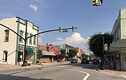 Downtown Zebulon at the intersection of Arendell Avenue and Horton Street