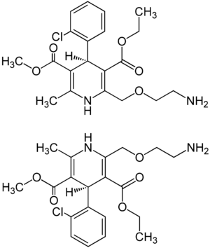 (±)-Amlodipine Enantiomers Structural Formulae.png