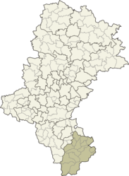 District de Żywiec - Carte