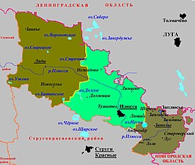 Административное деление Плюсского района с 2006 года
