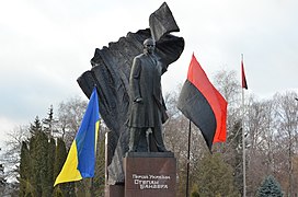 Monument à Stepan Bandera à Ternopil.