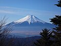 峰宮跡分岐から富士山の展望
