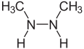 Deutsch: Struktur von 1,2-Dimethylhydrazin English: Structure of 1,2-Dimethylhydrazine