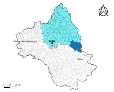 Sévérac d'Aveyron dans l'arrondissement de Rodez en 2020.