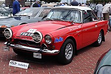 Tiger works rally car, built by the Rootes Competition Department. This car competed in the 1966 Monte Carlo Rally, driven by Andrew Cowan and Brian Coyle. 1965 Sunbeam Tiger Works Rally.jpg