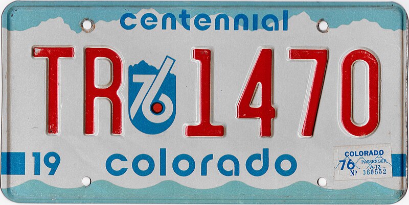 File:1976 Colorado license plate TR 1470.jpg