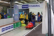 Deutsch: Bob-Europacup 2018/19; Station 1 in Altenberg, 2er-Rennen Nummer 1, Lauf 1 English: Bobsleigh Europe Cup 2018-19 in Altenberg - 2-man Race 1, first run