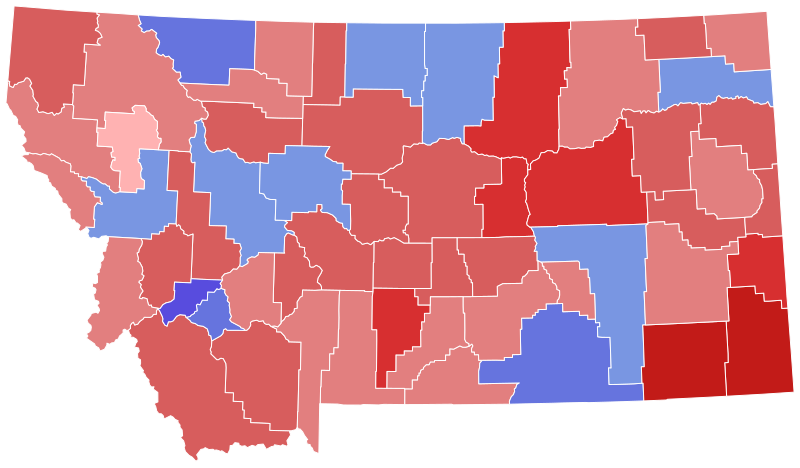 File:2000 United States Senate election in Montana results map by county.svg