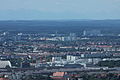 Blick vom Olympiaturm über München.