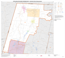 Map of Massachusetts House of Representatives' 1st Berkshire district, 2013. Based on the 2010 United States census. 2013 map 1st Berkshire district Massachusetts House of Representatives DC10SLDL25065 001.png