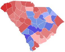 2014 United States Senate election in South Carolina results map by county.svg