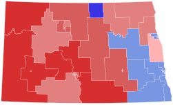 2018 United States Senate election in North Dakota by State Senate District.svg