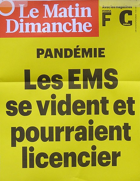 File:20210117manchette Les EMS se vident.jpg