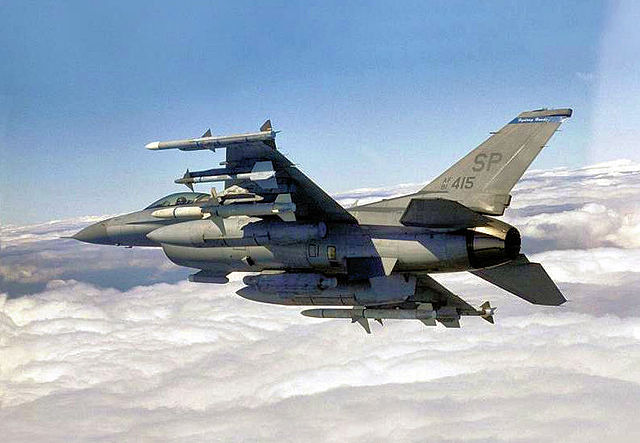 An F-16C of the 23rd FS in 1992, similar to the one that 1st Lt. Craig Stevenson flew on Jan 17, 1993.
