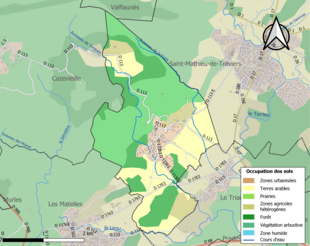 Mappa a colori che mostra l'uso del suolo.