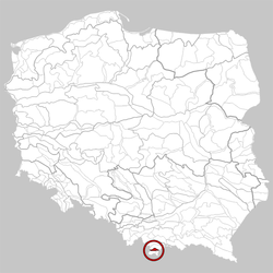 Location of the Podtatrzański Trench in Poland