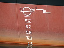 Load line mark and draft marks on the side of a ship 733 how-deep.jpg