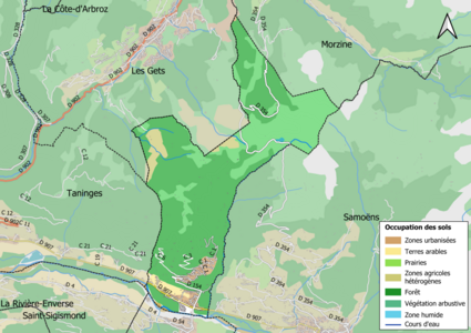 Kleurenkaart met landgebruik.