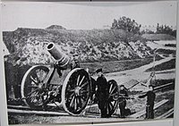 A 9-inch mortar being transported. The 8-inch could be transported in the same manner.