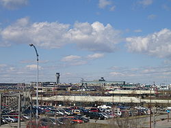 Train station and Trudeau Airport in Dorval