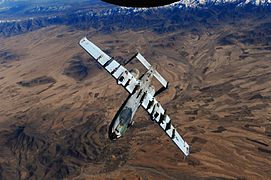 An A-10 Thunderbolt II with painted "false canopy" underneath the front of the plane