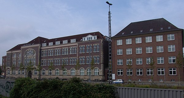 A.G. "Weser", administration building in Bremen, Schiffbauerweg 2, 4 / Hermann-Prüser-Straße, Ludwig-Plate-Straße.