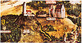 Der Bussen mit Burg und Kirche Ausschnitt aus der Landtafel des oberen Donaugebietes Philipp Renlin 1589 Württembergisches Landesmuseum, Stuttgart Vollansicht