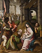 Adoración de los Reyes Magos, de Pablo Esquert. Ca. 1580-1585.