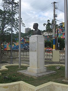 Statue of José de Diego in the plaza in Aguadilla barrio-pueblo