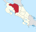 Lage der Provinz Alajuela in Costa Rica