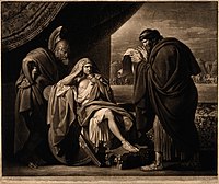 В. Грин. Александр Великий демонстрирует доверие своему врачу. По картине Б. Веста Старшего. 1772