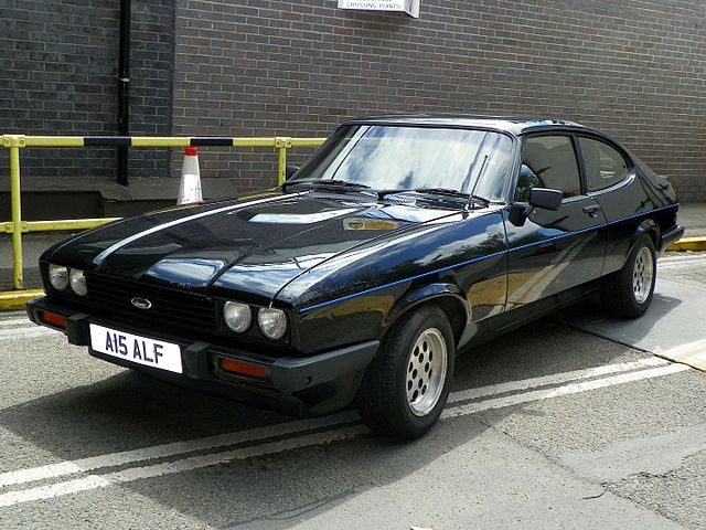 Alfie Moon's Ford Capri, on display at the EastEnders Meet and Greet event.