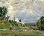 Alfred Sisley - El talud del ferrocarril en Sevres.jpg