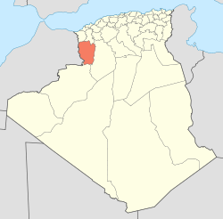 Map of Algeria highlighting Naâma