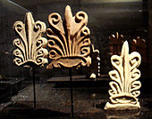 The "flame palmette" design is well attested from Ai Khanoum, Afghanistan, 3rd-2nd century BCE.