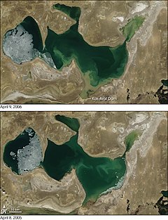 AralSea салыстыруApr2005-06.jpg