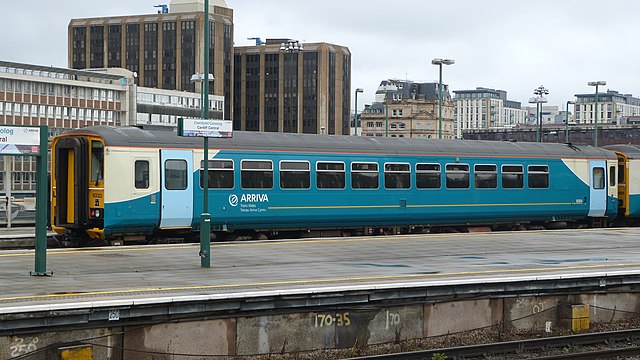 Arriva Trains Wales Class 153 at Cardiff Central in 2014