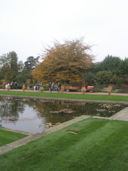 File:Autumnal scene by the ornamental pond at RHS Wisley - geograph.org.uk - 1561894.jpg