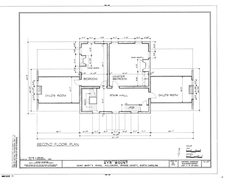 File:Ayr Mount, Saint Mary's Road, Hillsborough, Orange County, NC HABS NC,68-HILBO,18- (sheet 4 of 20).tif