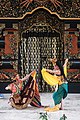 Balinese folk dance with a man and woman