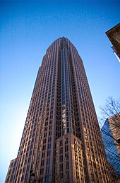 The Bank of America Corporate Center has been the tallest building in Charlotte since 1991. Bank of America Corporate Center Charlotte.JPG