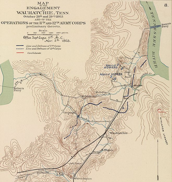 Battle of Wauhatchie Battle of Wauhatchie map.jpg