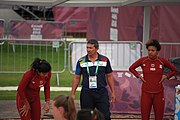 Deutsch: Beachhandball bei den Olympischen Jugendspielen 2018; Tag 6, 12. Oktober 2018; Mädchen, Platzierungsrundenspiel – Russland-Venezuela 2:0 English: Beach handball at the 2018 Summer Youth Olympics at 12 October 2018 – Girl's Consolation Round – Russland-Venezuela 2:0