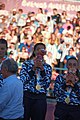 Deutsch: Beachhandball bei den Olympischen Jugendspielen 2018 in Buenos Aires; Tag 7, 13. Oktober 2018; Medaillenzeremonie Mädchen - Gold: Argentinien, Silber: Kroatien, Bronze: Ungarn English: Beach handball at the 2018 Summer Youth Olympics in Buenos Aires at 13 October 2018 – Medal Ceremony Girls - Gold: Argentina, Silver: Croatia, Bronze: Hungary Español: Handball de playa en los Juegos Olimpicos de la Juventud Buenos Aires 2018 en 13 de octubre de 2018 – Medalla Ceremonia para niñas - Oro: Argentina, Plata: Croacia, Bronce: Hungría