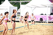 Deutsch: Beachhandball bei den Olympischen Jugendspielen 2018; Tag 6, 12. Oktober 2018; Mädchen, Platzierungsspiel um Rang 9 und 10 – Türkei-Hongkong 2:0 English: Beach handball at the 2018 Summer Youth Olympics at 12 October 2018 – Girls Women's Placement Match 9-10 – Türkei-Hong Kong 2:0