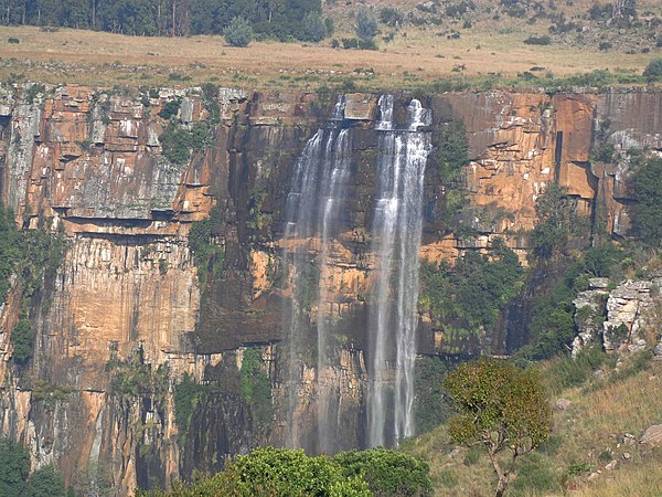 The Uitkoms Waterfall in the Bank Spruit, a tributary in the upper reaches of the Komati, Mpumalanga