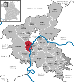 Kaart van Bergrheinfeld