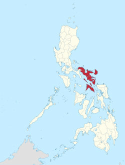 Peta Luzon dengan Daerah Bicol dipaparkan
